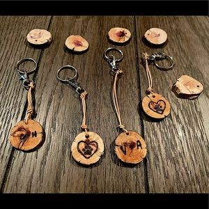 Customized Handmade Wood Keychains